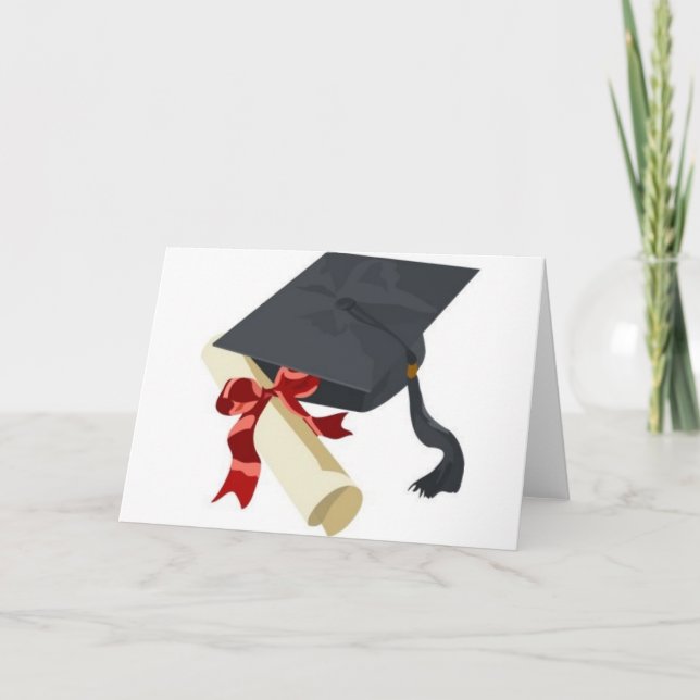 Graduation Cap & Diploma Card (Front)