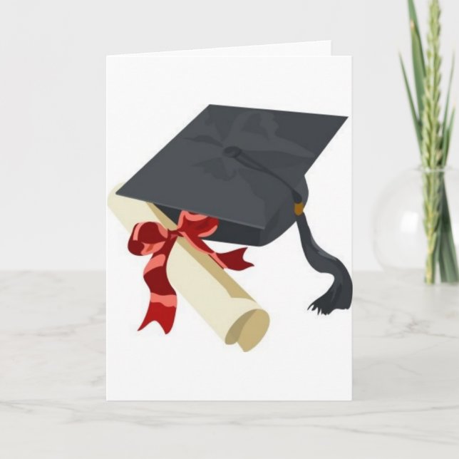 Graduation Cap & Diploma Card (Front)