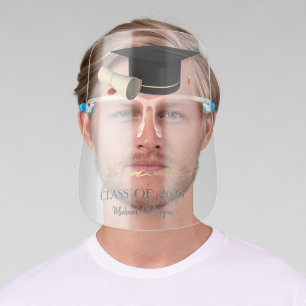 Graduation Cap,Diploma Class Of 2020 Face Shield