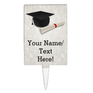 Graduation Cap Diploma Customizable Cake Topper