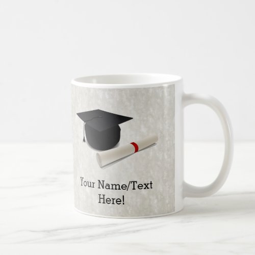 Graduation Cap Diploma Customizable Coffee Mug