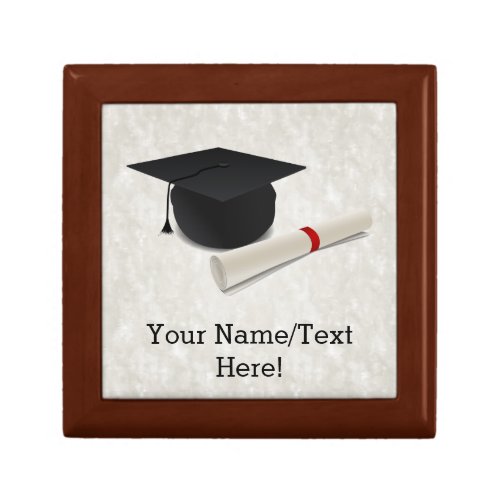 Graduation Cap Diploma Customizable Keepsake Box