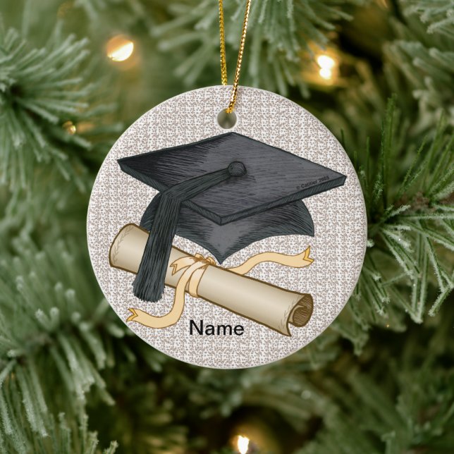 Graduation Cap Diploma Ornament (Tree)