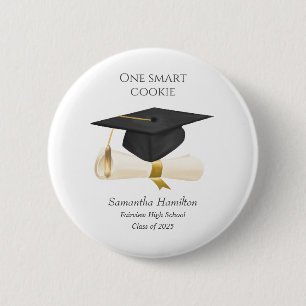 Graduation Cap Diploma Personalized Button