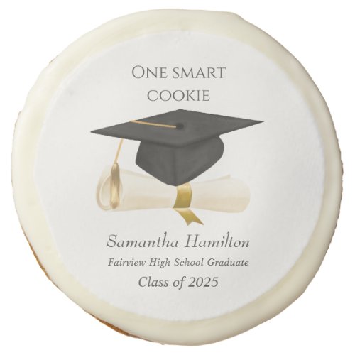 Graduation Cap Diploma Personalized Cookie