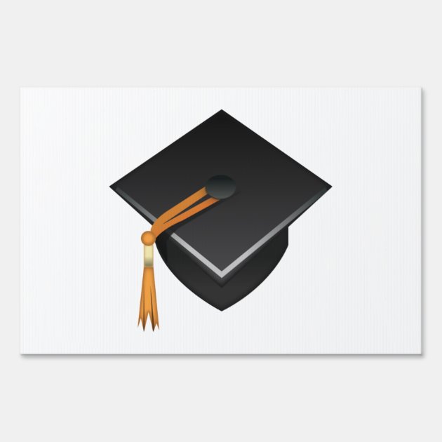 Graduation Cap - Emoji Yard Sign