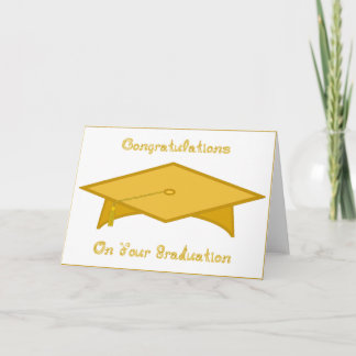 Graduation Cap Gold Paper Hat or Card Printable