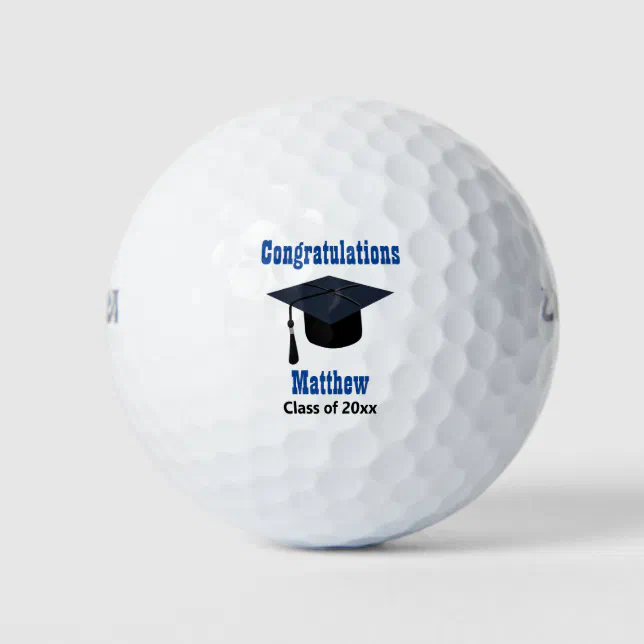 Graduation Cap Golfer Graduate Keepsake Golf Balls Zazzle