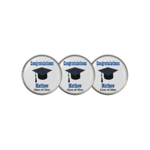 Graduation Cap Golfer Graduate Modern Golf Ball Marker