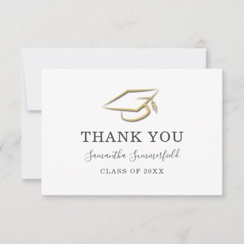 Graduation Cap Graduate Personalized 2022 Thank You Card