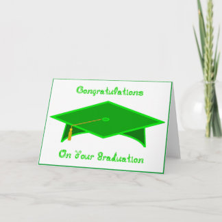 Graduation Cap Green Paper Hat or Card Printable