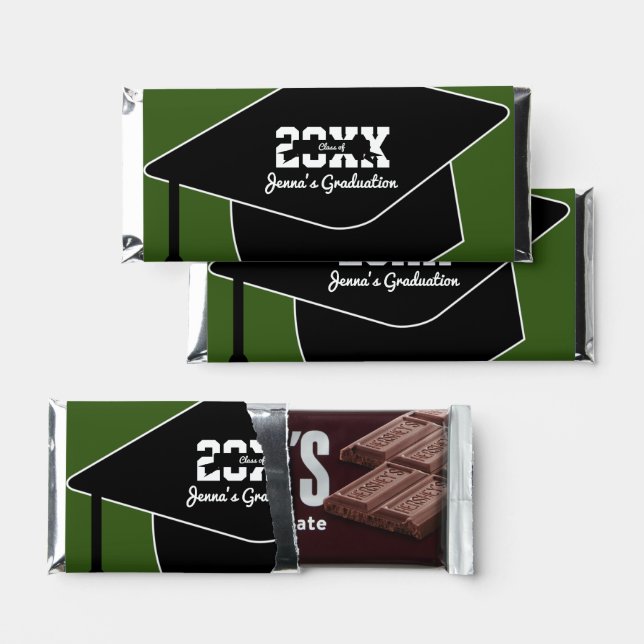 Graduation Cap Hershey Bar Favors (Front)