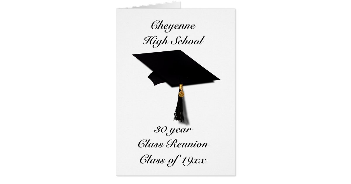 Graduation Cap High School Class Reunion Zazzle
