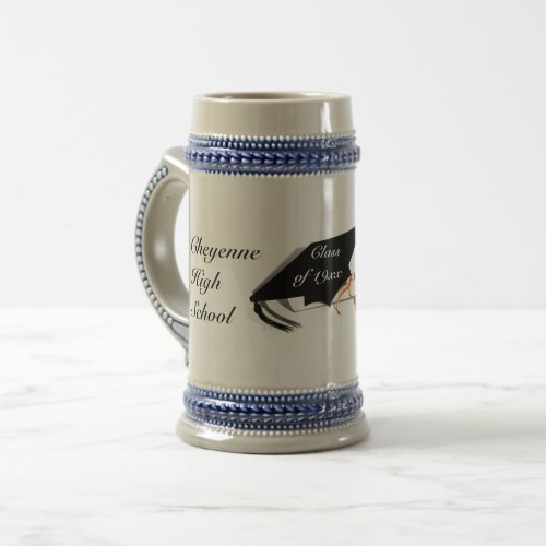 Graduation Cap _ High School Reunion Beer Stein