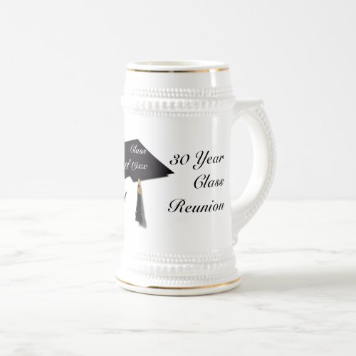 Graduation Cap _ High School Reunion Beer Stein