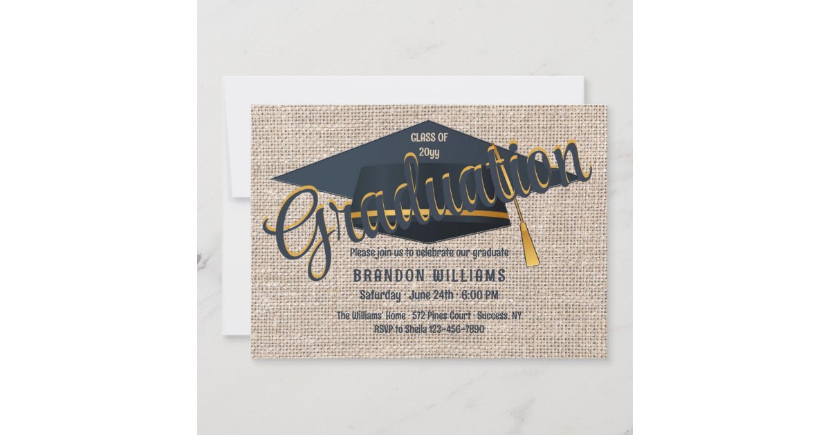 Graduation Cap Invitation Zazzle