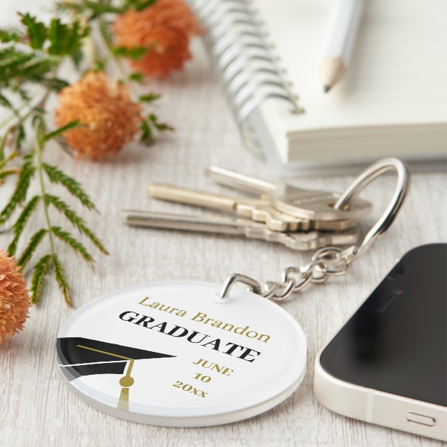 Graduation Cap Keychain (Front Right)