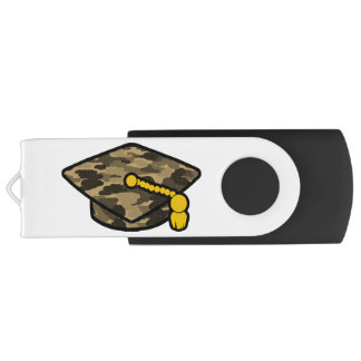 Graduation Cap Khaki Camo Flash Drive