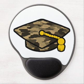 Graduation Cap Khaki Camo Gel Mouse Pad