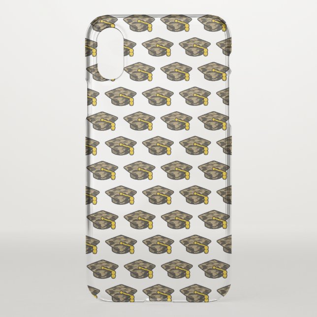 Graduation Cap Khaki Camo Uncommon iPhone Case (Back)