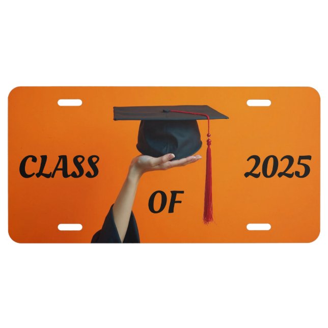 Graduation Cap License Plate (Front)