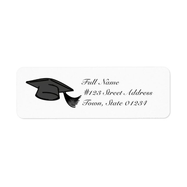 Graduation Cap Mailing Labels (Front)