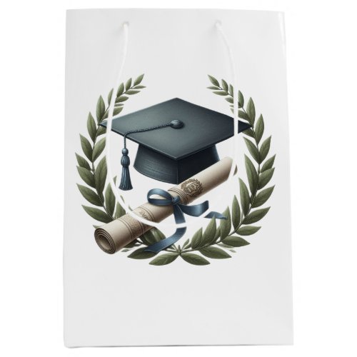 Graduation Cap  Medium Gift Bag