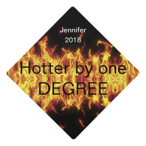 Graduation Cap Mortar Board Custom Fire Degree 2