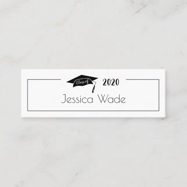 Graduation Cap Name Card Class of 2021 | Zazzle