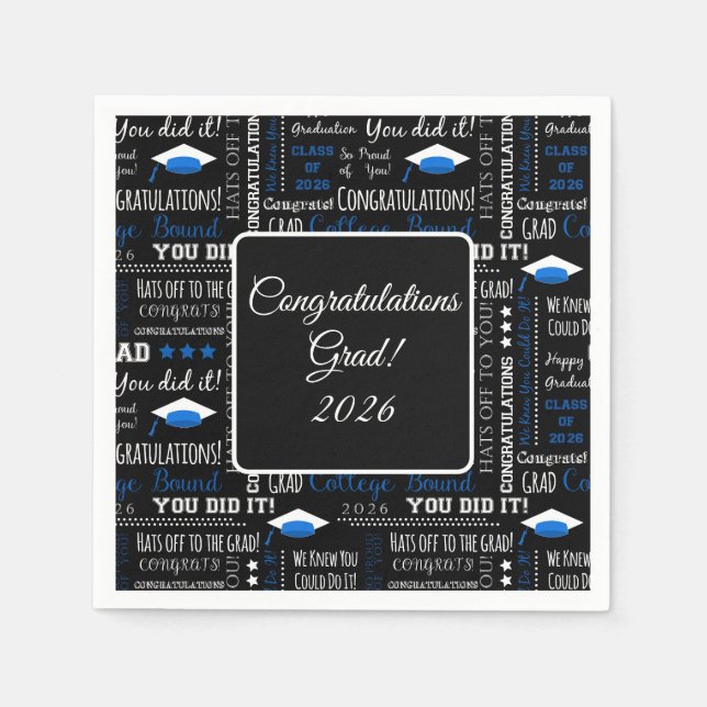 Graduation Cap Napkins (Front)