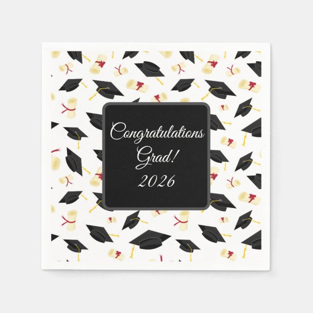 Graduation Cap Napkins (Front)