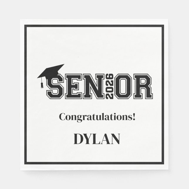 Graduation Cap Napkins (Front)