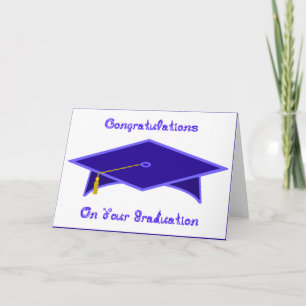 Graduation Cap Navy Blue Paper Hat Card Printable