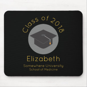 Graduation Cap on Black Class of 20xx Mouse Pad