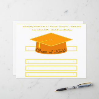 Graduation Cap Orange Party Hat 2026 in Brown