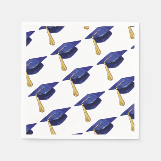 Graduation Cap Paper Napkins (Front)