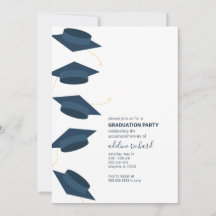Graduation Cap Party Invitation