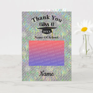 Graduation Cap Photo Thank You Card