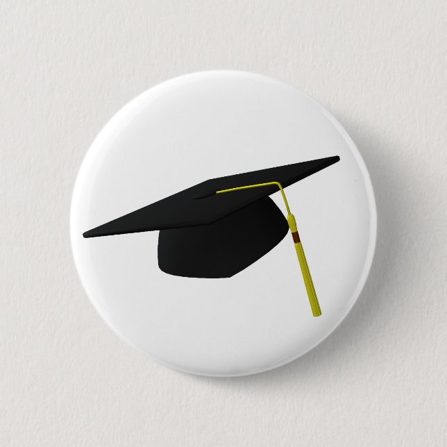Graduation Cap Pinback Button (Front)