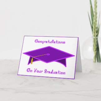 Graduation Cap Purple Paper Hat or Card Printable