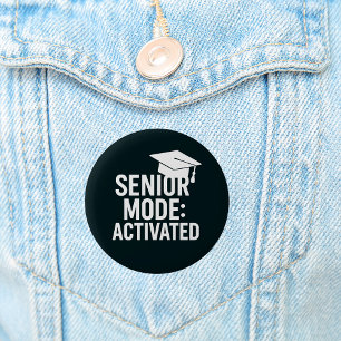 Graduation cap quote funny black button