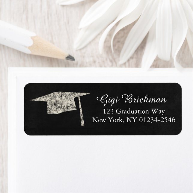 Graduation Cap Return Address Label (Insitu)
