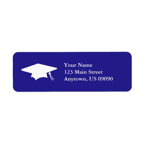 Graduation Cap Return Address Labels