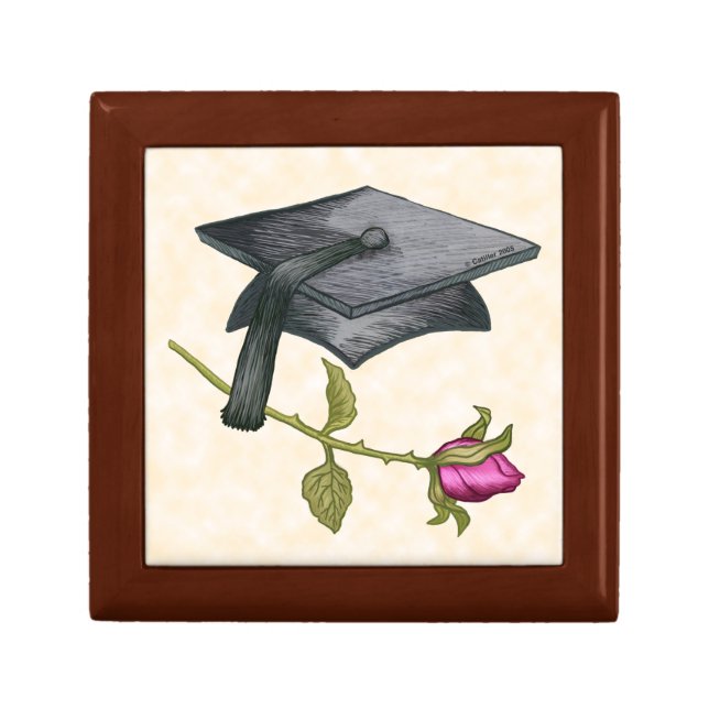 Graduation Cap Rose custom  Gift Box (Front)