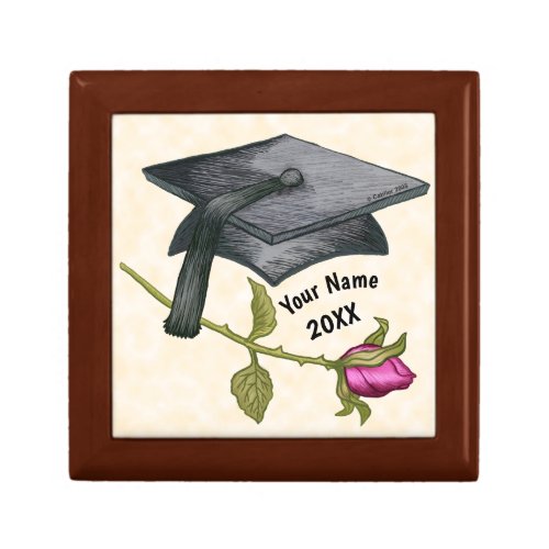Graduation Cap Rose Gift Box