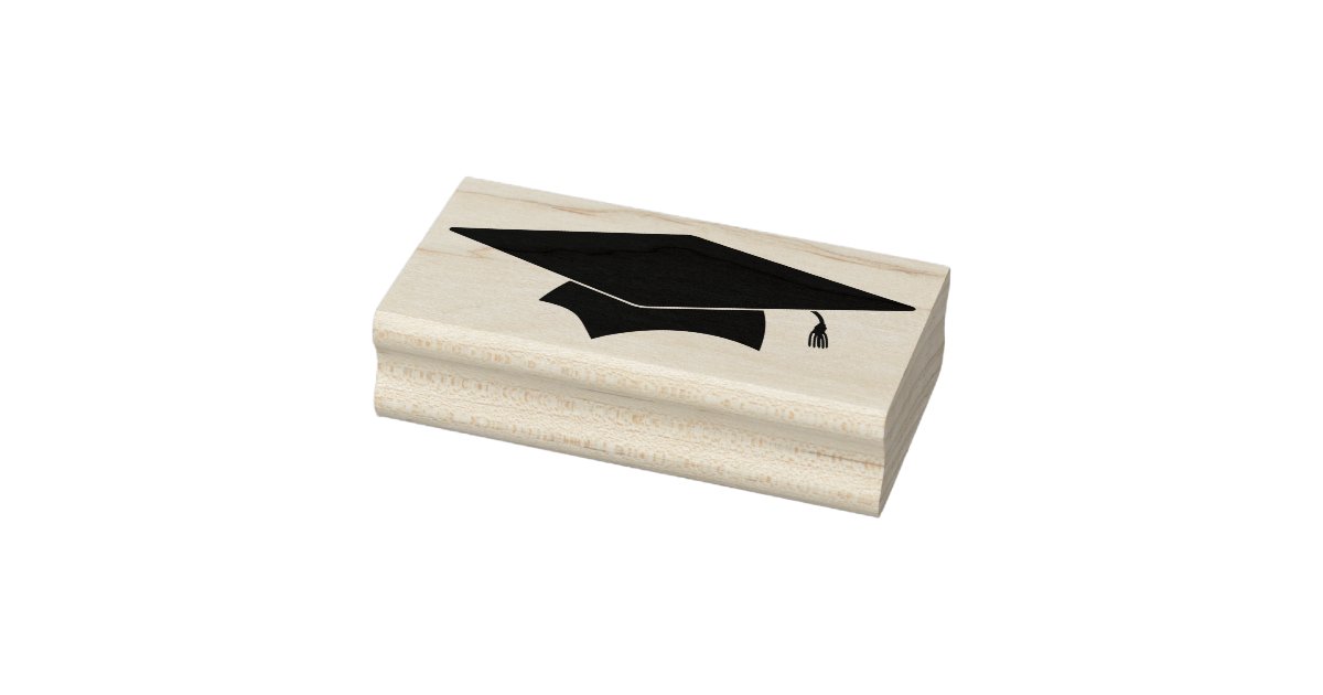 Graduation Cap Rubber Stamp Zazzle