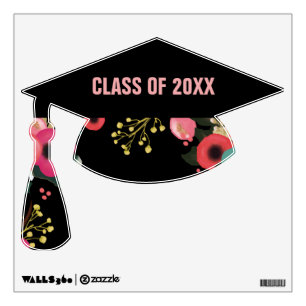 Graduation Cap Shape Custom Graduation Party Wall Sticker