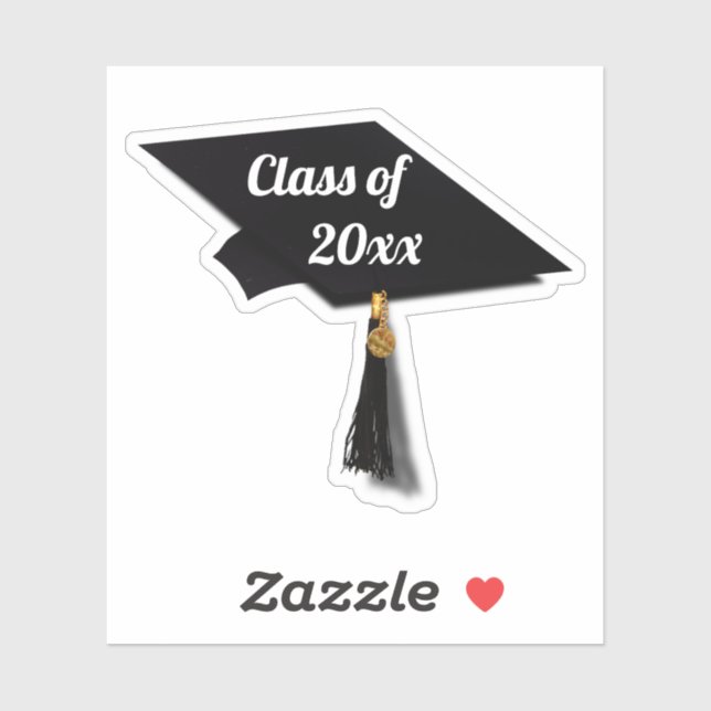 Graduation Cap Sticker (Sheet)