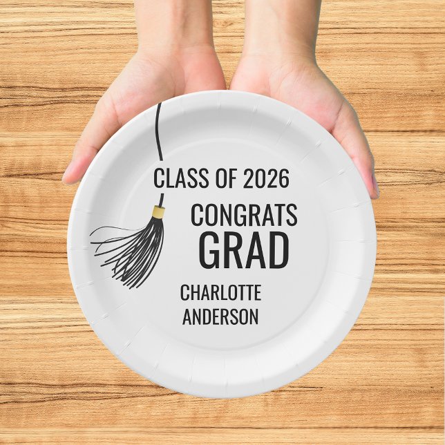 Graduation Cap Tassel  Paper Plates (Creator Uploaded)