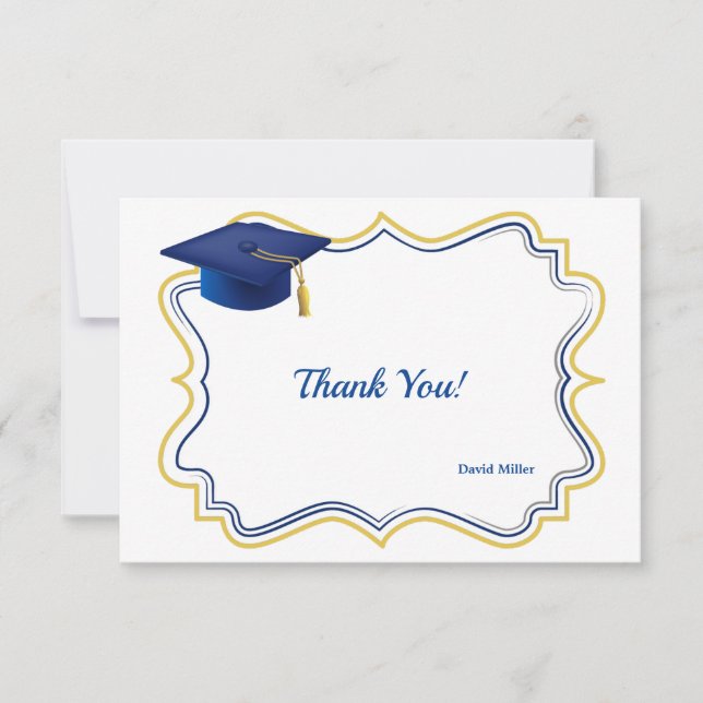 Graduation Cap Thank You Card (Front)